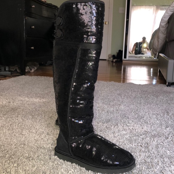 knee high sequin ugg boots